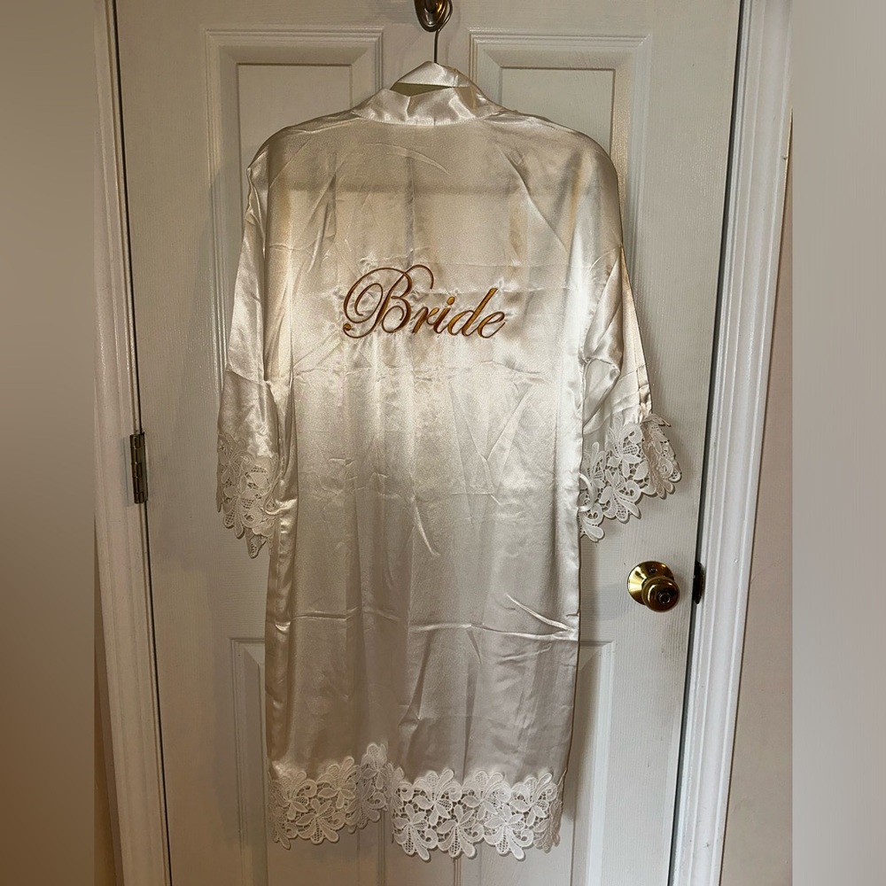 NWOT Bridal Silk Robe BRIDE